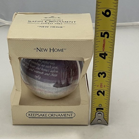Vintage 1983 Hallmark New Home Satin Ball Keepsake Christmas Ornament - Picture 12 of 16